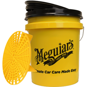 Meguiar's Wascheimer gelb & Grit Guard mit Deckel