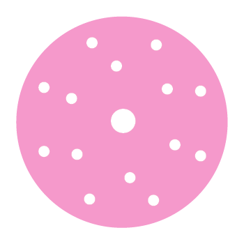 Micrum MIL Finishing Scheibe 150 mm-Ø 15 Loch, P1500, rosa, 25 Stück/Pack