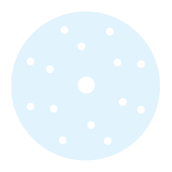 Micrum MIL Finishing Scheibe 150 mm-Ø 15 Loch, P2500, grün, 25 Stück/Pack