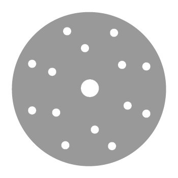 Micrum MIL Finishing Scheibe 150 mm-Ø 15 Loch, P3000, hellgrau, 25 Stück/Pack