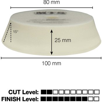 MTS Polierpad Pro - fein, weis, ø 80/100 mm, 6 Stk.