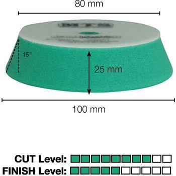 MTS Polierpad Pro - stark, grün, ø 80/100 mm, Box à 48 Stk.