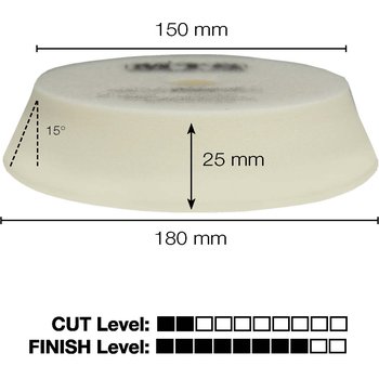 MTS Polierpad Pro - fein, weis, ø 150/180 mm, 6 Stk.