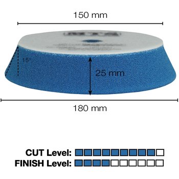 MTS Polierpad Pro - sehr stark, blau, ø 150/180 mm, 2 Stk.
