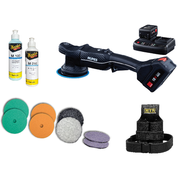 MTS / Rupes IBRID POLIERER HLR15 BAS Kit HLR15 mit 2 Stk. 18V Batterien und 1 doppeltes Ladegerät - Inkl. MTS & Meguiars Produkte